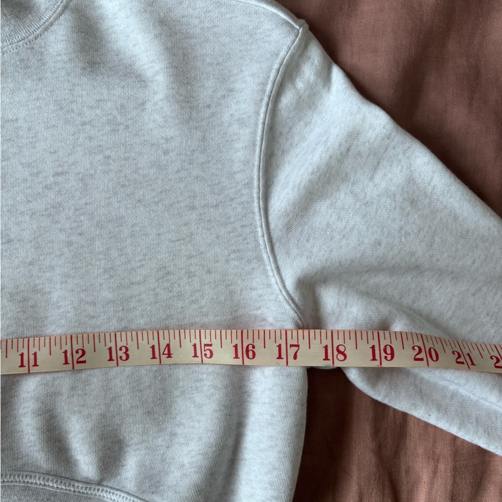 Nike Cropped Crewneck Sweatshirt in Light Grey - Picture 9 of 11
